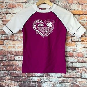 Old Navy Girls Rashguard Pink White